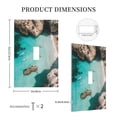 thumbnail image 3 of Rocae Turquoise Beach Kayaking for Decorator Light Switch or Receptacle Outlet Wall Plate,Polycarbonate Thermoplastic-Style T, 3 of 6