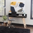 thumbnail image 4 of Linon Rosemont 2-Drawer Desk, 55" Wide, Natural and Black Finish, 4 of 15