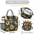 thumbnail image 4 of Sunny Golden Sunflower Print Lunch Tote - Large Waterproof Insulated Bag for Office & Travel, 4 of 5