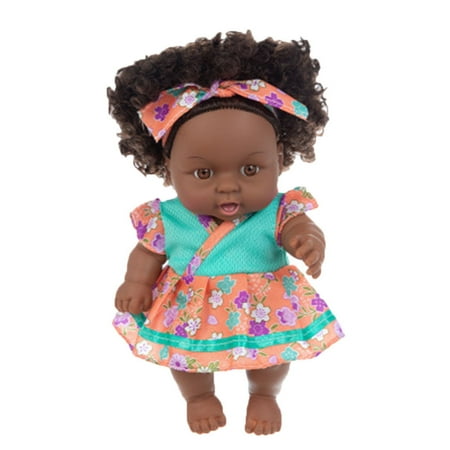 

Black African Black Baby Cute Curly Black 20CM Vinyl Baby Toy