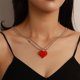 thumbnail image 2 of Collar de bloques de construcción en forma de corazón para mujer, colgante de costura desmontable de doble capa, joyería de buen amigo, moda, 2 of 4