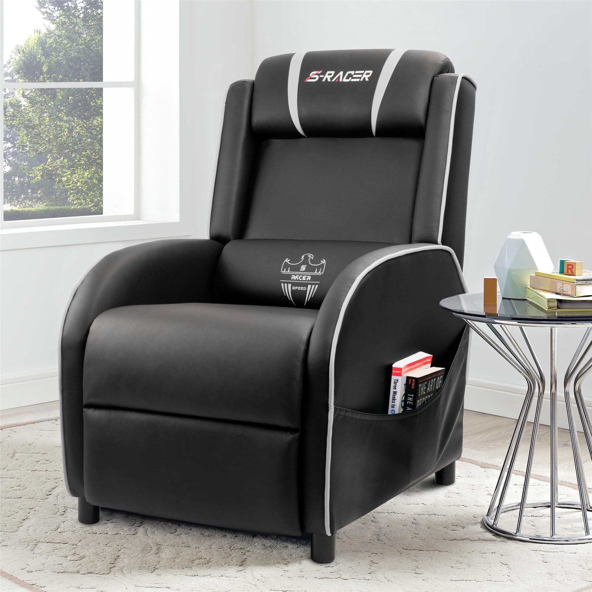 GTRACING Gaming Recliner Chair With Bluetooth Speakers Racing Style Single Gaming Sofa Modern