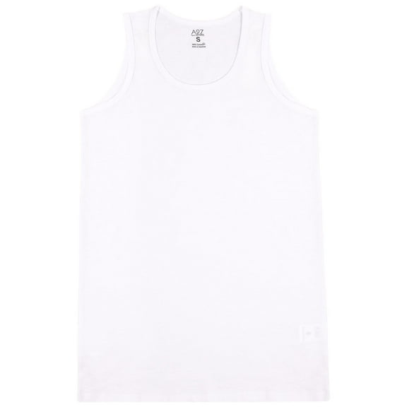 A2Z Mens Underwear Vest Soft 100% Combed Cotton White Sleeveless - Vest 005 White._XXL