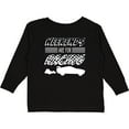 thumbnail image 3 of Inktastic Weekends are for Racing Race Car Silhouette and Racing Flag Boys or Girls Long Sleeve Toddler T-Shirt, 3 of 5
