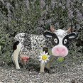 thumbnail image 2 of Solar Powered Light Up Led Giraffe Chicken Copper Metal Effect Garden Animal Sculptures Stunning Versatile Decoration Garden Decoration - Cow, 2 of 5
