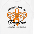 thumbnail image 4 of Inktastic Leukemia Awareness Staying Strong Together and Orange Ribbon Boys or Girls Baby Bodysuit, 4 of 5