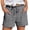 Gray, variant on Linen Shorts for Women Linen Blend Summer Shorts Bermuda Knee Length High Waist Shorts Drawstring Shorts Women Knot Front Casual Loose Shorts Bermuda Short Black L
