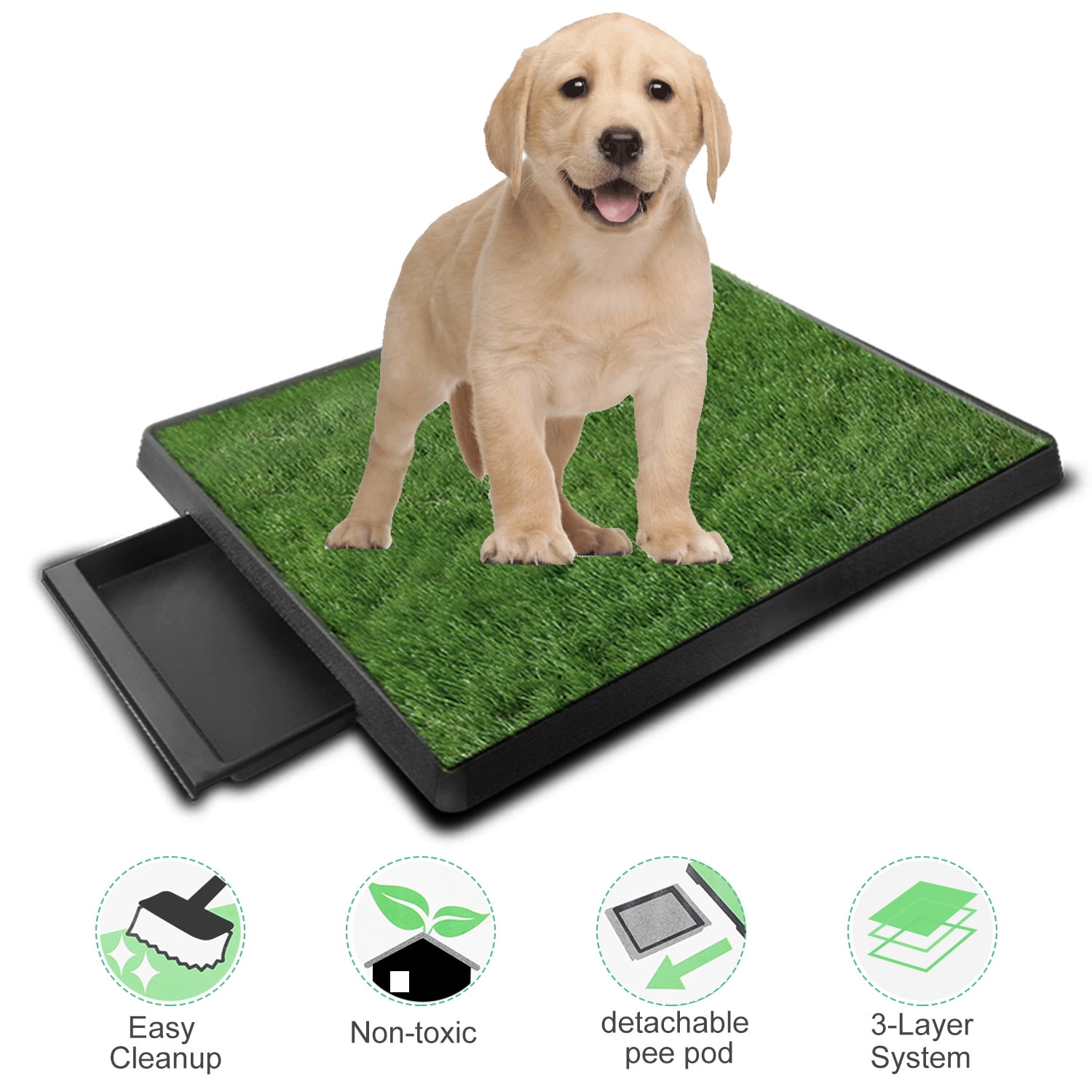 Puppy Training Pad Grass Potty Patch Mat for Dogs Indoor Outdoor House Tray Turf 