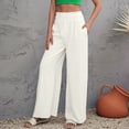 thumbnail image 2 of Women'S Pants Casual Pants for Women White Pants for Womens Comfy Pants Wide Legged Pants Womens Summer Pants, 2 of 4