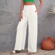 thumbnail image 2 of Pantalones casuales de cintura alta para mujer - Cintura elástica, corte holgado - Tejido suave y elástico para viajar, estar en casa o salir, para todas las estaciones, 2 of 4