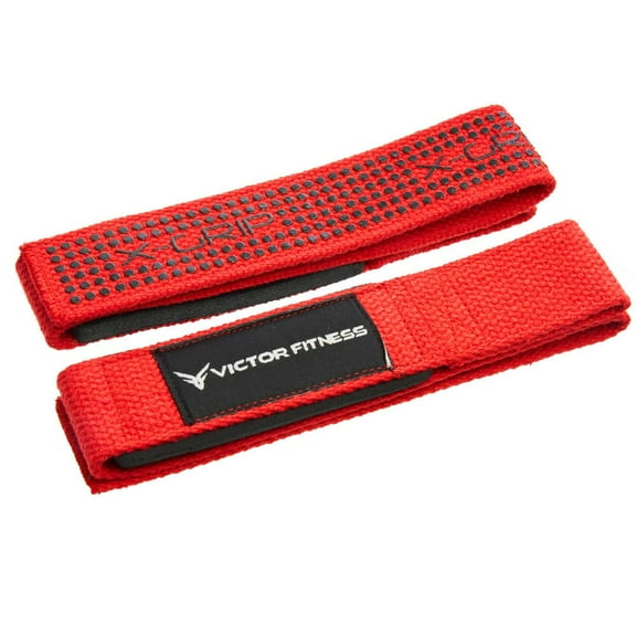 Victor Fitness VFLSGR Red - Padded Lifting Straps