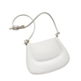 thumbnail image 2 of Bolso de hombro para mujer, bolso de mano de PU, bandolera ligera e informal con cremallera Blanco, 2 of 8
