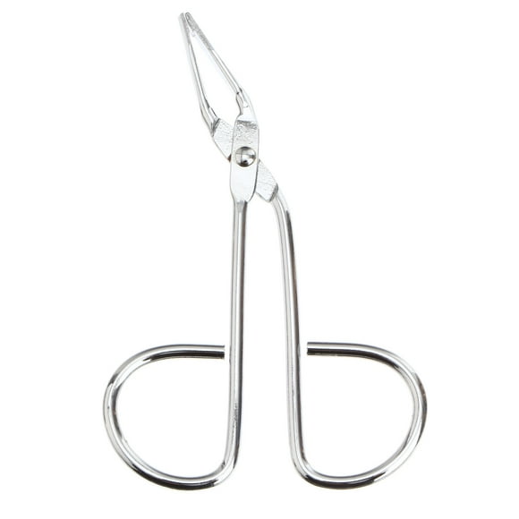 Pinza para cejas de acero inoxidable con forma de tijera (plateada)