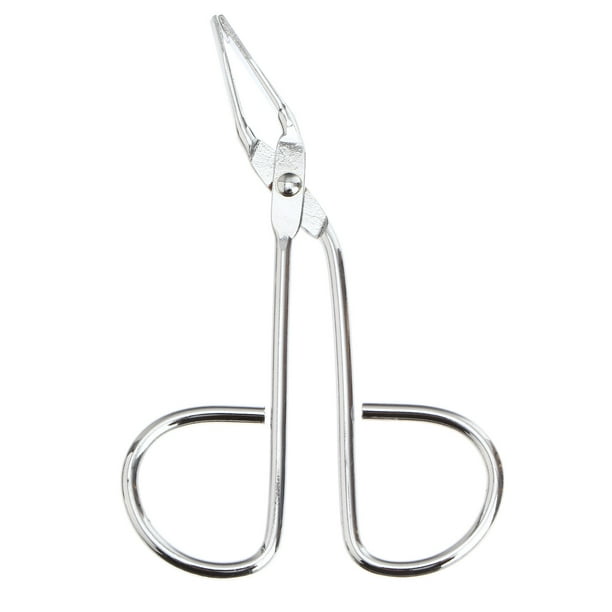Pinza para cejas de acero inoxidable con forma de tijera (plateada)