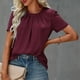 thumbnail image 2 of Camisa Para mujer ANGGREK Material de poliéster casual suelta elegante Con Cuello redondo, 2 of 6