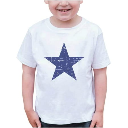 

7 ate 9 Apparel Kids Patriotic 4th of July Shirt - Distressed Star White T-Shirt 2T