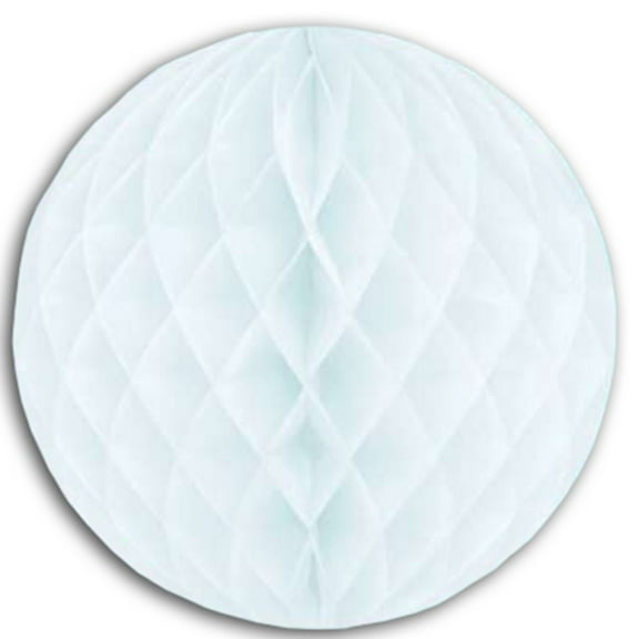 Pack of 12 White Honeycomb Hanging Tissue Ball Decorations 19"