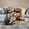 thumbnail image 2 of JEUXUS Brown Rustic Floral Flower Blanket Gifts - Soft and Durable Fleece Blanket White, 2 of 6