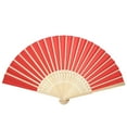 thumbnail image 3 of Nimomo Folding Paper Fan Portable Chinese Folding Bamboo Ribs Fan DIY Blank Paper Fan Wedding Shower Party Decor(red), 3 of 4