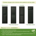 thumbnail image 5 of Demi Bonn Exterior Window Shutters - Two horizontal bars, Weather-Resistant Polypropylene, Easy DIY Install - Louver Shutters for Windows Outside, Vinyl, Brick, 14"W*35" H, Black, 5 of 8