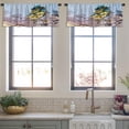 thumbnail image 3 of LALILO Kitchen Curtain Valance Castle Light Sakura Rod Pocket Window Curtain 52"x 18" Set of 2, 3 of 7