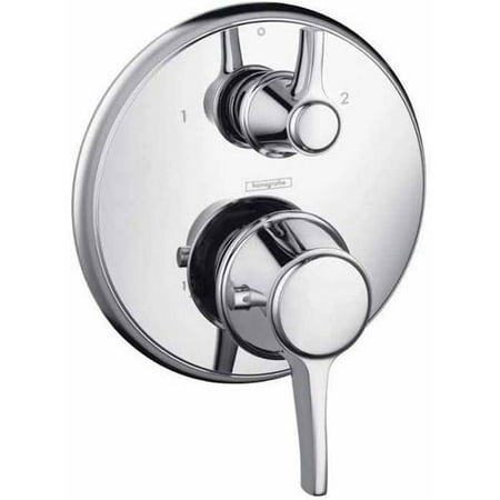 13 Series Chrome Trim Valve - Hansgrohe 15752921 C Thermostatic Valve Trim with Integrated Volume Control, Less Valve, Various Colors