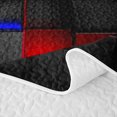 thumbnail image 5 of Castle Fairy Futuristic Cubic Grid Quilt King 3 Pieces,Abstract Neon Edge Accent King Coverlet Set,Black Bright Red Royal Blue,1 Bedspread and 2 Pillowcases, 5 of 7