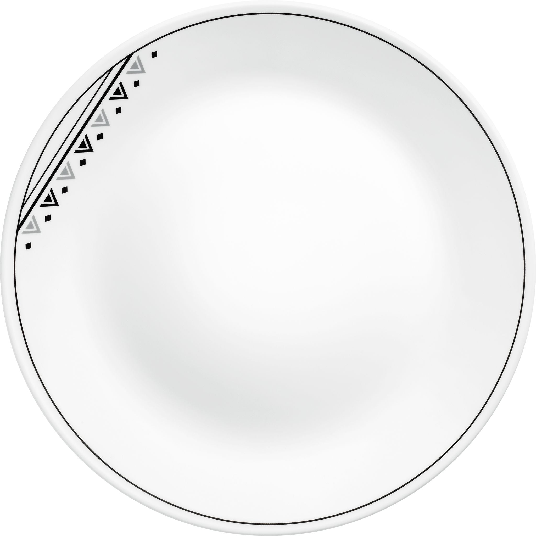 Corelle URBAN BLACK Dinner Plate 10 1/4" White Black     4 available 