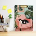 thumbnail image 2 of FORMRS Acrylic Clipboard with Low Profile Clip Standard A4 Letter Size, 12.5" x 9", Pink Sleeping Cat, 2 of 8