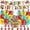 5-piece set: Banner + 18 balloons + 1 large topper + 12 small toppers + 6 spirals, variant on New personalized and creative virtual circus adventure themed birthday party decorations, including banner, balloons, backdrop fabric, cake topper set, suitable for carnival parties
