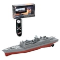 thumbnail image 1 of Grey 2.4GHz Remote Control Warship Model - 10km/h High-Speed Mini Electric Battleship with Forward/Backward, Left/Right Turning, Speed Switch, LED Light & Water-Out Auto Power Off, Built-in 3.7V, 1 of 6