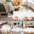 thumbnail image 5 of Round Rugs 3Ft, Red Poppy Round Area Rug Washable Indoor Throw Carpet, Spring Farmhouse Country Flower Leaf Plant Small Non Slip Circle Rug for Bedroom Living Room Home Decor Aesthetic, 5 of 8