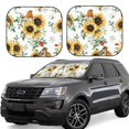 thumbnail image 1 of Fotbe Sunflowers Leaves And Birds Juego de 2 Piezas de Parasoles para Parabrisas | Bloqueador Solar para Auto | Accesorios Plegables para Protección Solar Interior-Small, 1 of 6