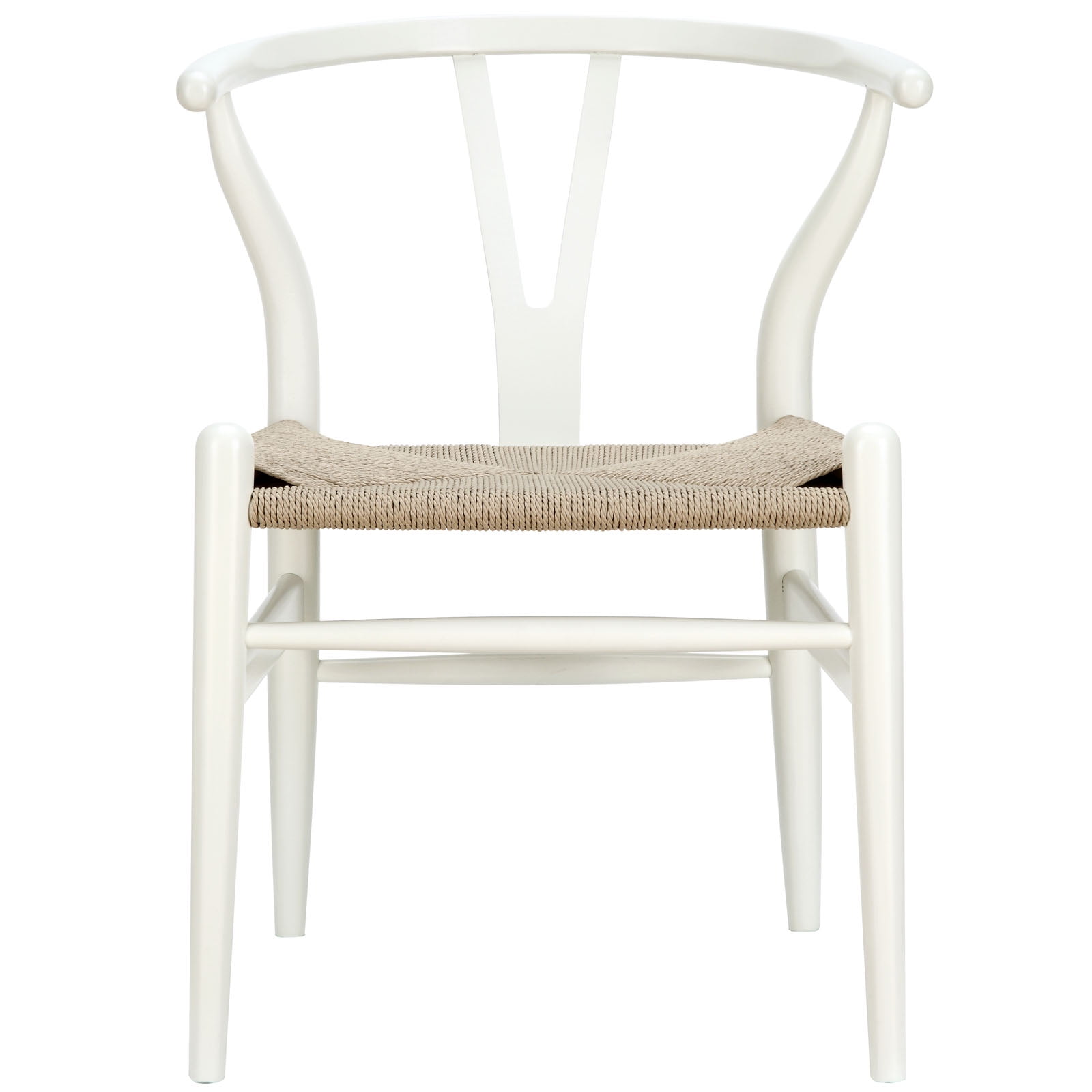 Classic White Wishbone Wooden Arm Chair