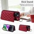 thumbnail image 3 of iPhone 14 Case ,Card Slots Leather Wrist Strap Phone Cover for iPhone 14, 3 of 5