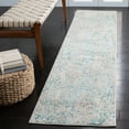 thumbnail image 4 of SAFAVIEH Madison Nita Vintage Floral Runner Rug, Ivory/Teal, 2' x 8', 4 of 11