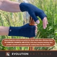 thumbnail image 5 of Alpaca Knit Fingerless Mittens - Super Soft Baby Alpaca - Small - Navy Blue, 5 of 7