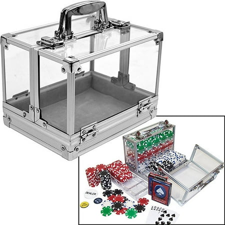 Trademark Poker 600pc Clear Acrylic Case, Holds 6 Chip Trays