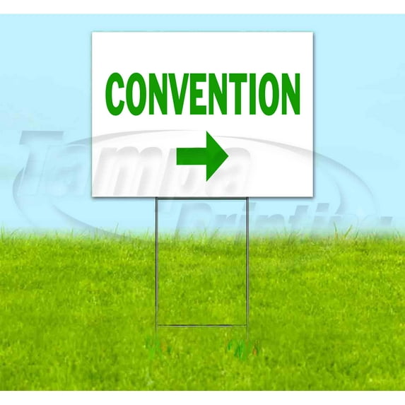 Convention Right (18" x 24") Yard Sign, Includes Metal Step Stake