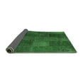 thumbnail image 2 of Ahgly Company Indoor Square Patchwork Emerald Green Transitional Area Rugs, 3' Square, 2 of 4
