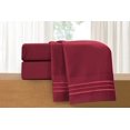 thumbnail image 2 of Elegant Comfort Silky-Soft 1800 Series - Wrinkle-Free 4-Piece Bed Sheet Set, Deep Pocket up to 16 inch, King, Burgundy, 2 of 5