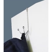 Home Basics Chrome Hook Over The Door Hanger Hardware Hooks, 2 Pack