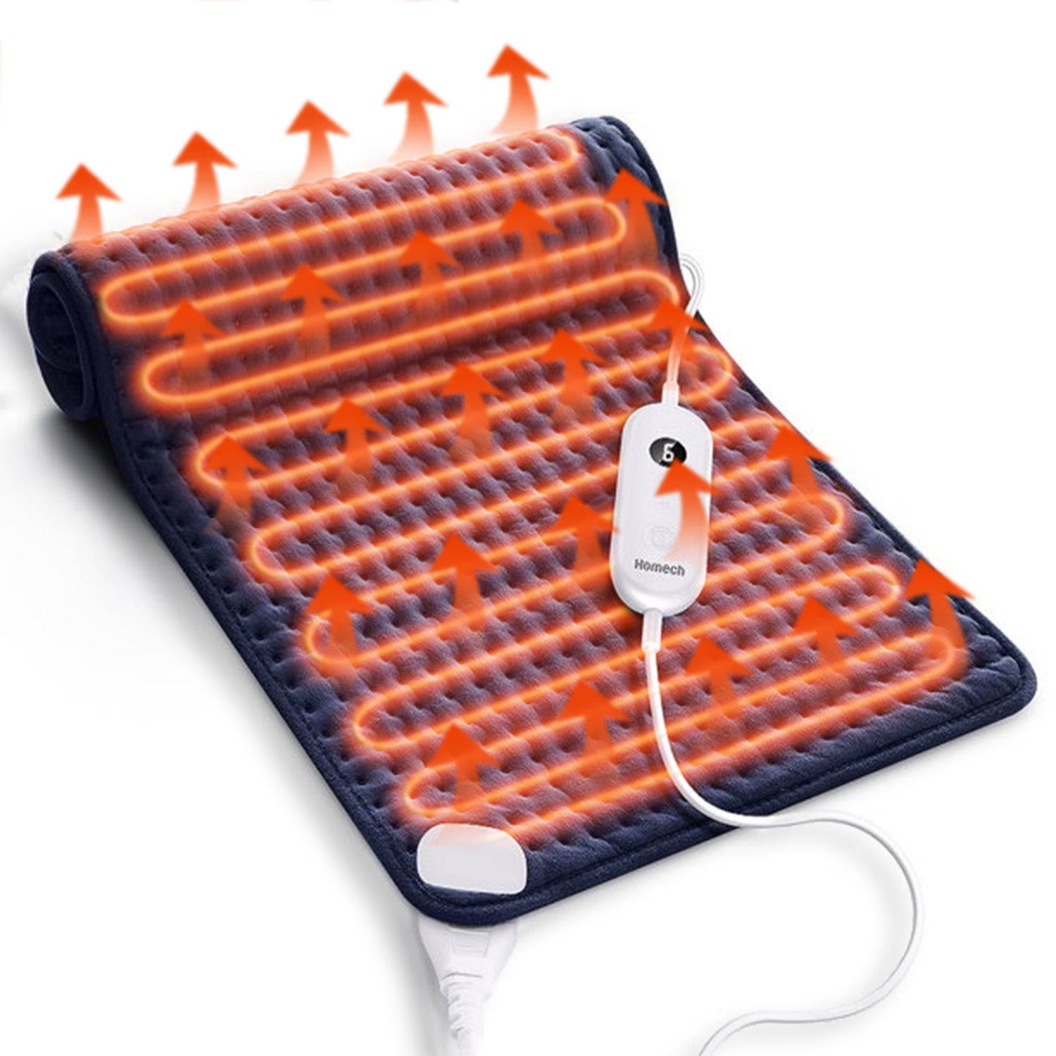 HOMECH Electric Heating Pad for Back Pain Relief with 6 Heat Settings