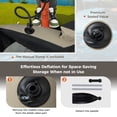 thumbnail image 6 of Spaco Inflatable Fishing Float Tube with Pump Storage Pockets and Fish Ruler, 6 of 10