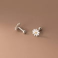 thumbnail image 6 of K-KED Real 925 Sterling Silver & Enamel Daisy Stud Earrings Flower Plants Garden Studs, 6 of 6