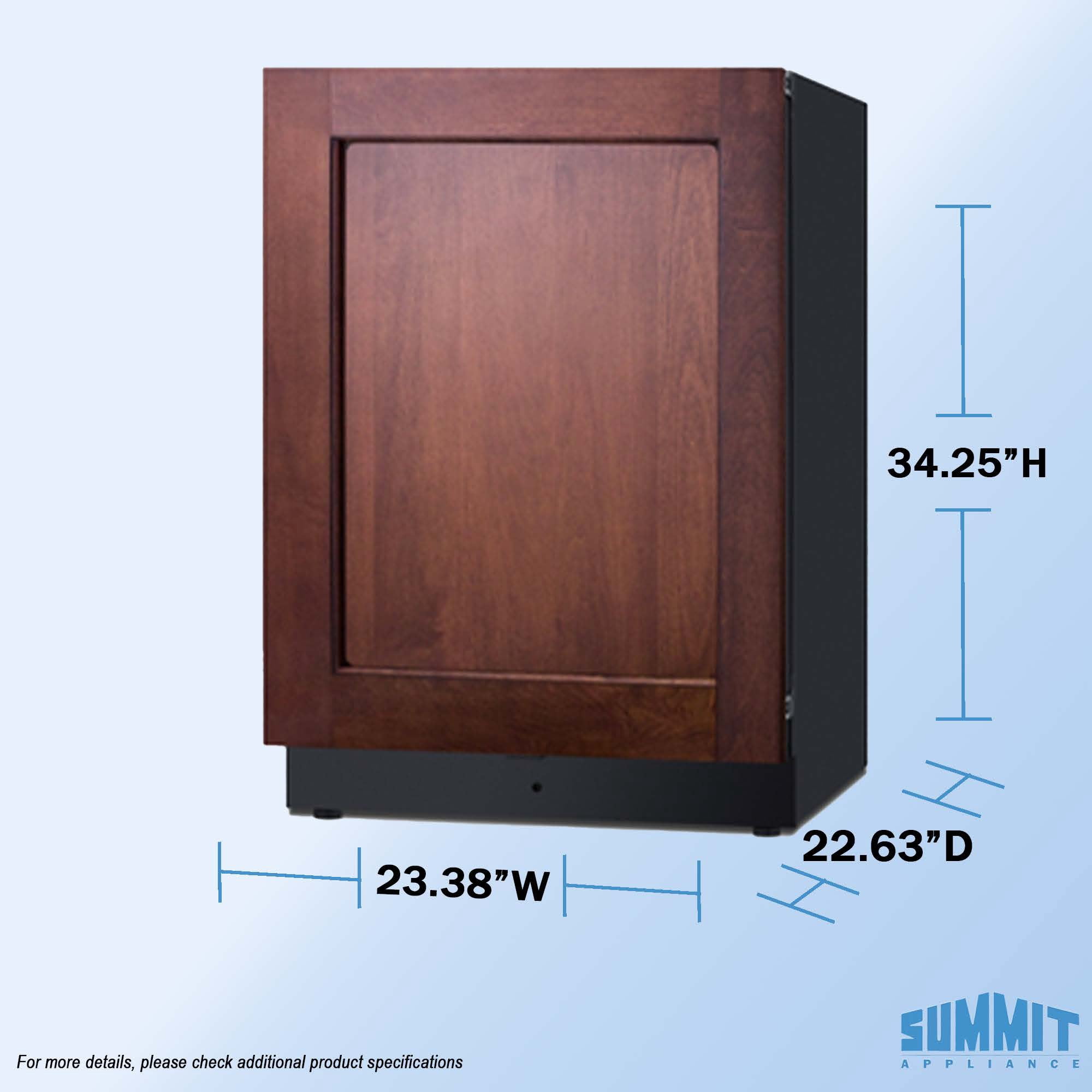 Summit 24 Inch Refrigerator Freezer, Undercounter, 3.2 cu.ft Capacity, Panel Ready*- FFRF5IMPNR (*Panels Not Included)