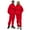 Red, variant on Couple's Solid Suit Long Sleeved Hooded Top And Trousers Suit Valentines Day Warm Hooded Sweatshirt Sport Pant Set