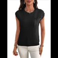 thumbnail image 2 of Suéter Informal de Cuello Redondo y Rayas con Aguja Gruesa para Mujer, Color Negro, Talla XL, 2 of 8