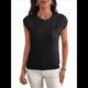thumbnail image 2 of Suéter Informal de Cuello Redondo y Rayas con Aguja Gruesa para Mujer, Color Negro, Talla M, 2 of 8