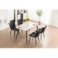 thumbnail image 2 of YOUNIKE Dining Chairs with Metal Legs Wing Backrest Set of 2 Upholstered Dinner Side Chair, Black, 2 of 10